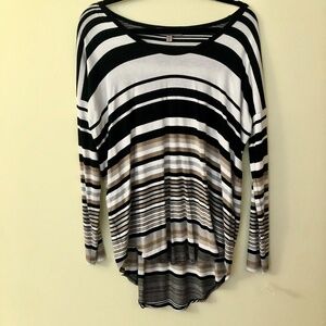 NWOT Striped Tunic Top with Bateau Neckline by RED 23